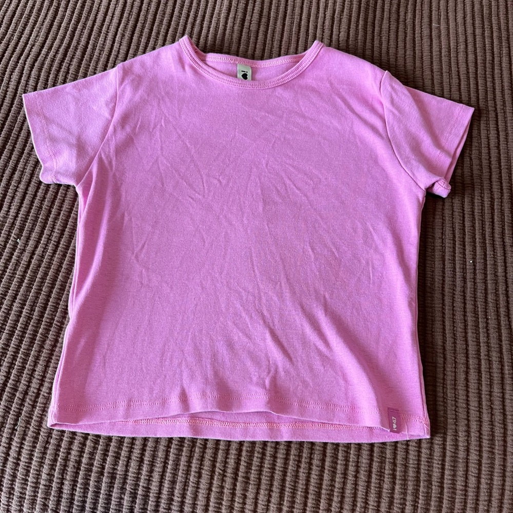 47 Street Pink Ribbed Tshirt